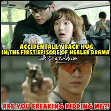 Healer And City Hunter I Think Currently I Like City Hunter More But I Ve Only Just Started Healer Korean Drama Funny Kdrama Funny Drama Memes