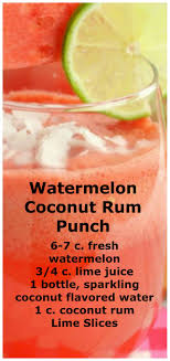 The spirit in question isn't just for rum drinks, of course. Watermelon Coconut Rum Punch Coconut Rum Punches Coconut Rum Rum Drinks Recipes