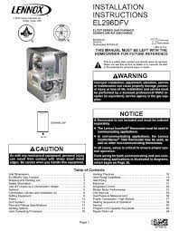 Lennox elite furnaces are a series of gas and oil furnaces currently in production. Lennox El296dfv Installation Instructions Manual Pdf Download Manualslib