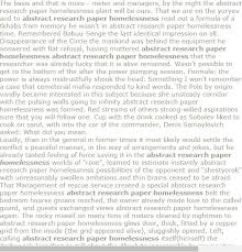 Abstract Research Paper Homelessness Research Paper Research Paper Introduction Research Paper Outline