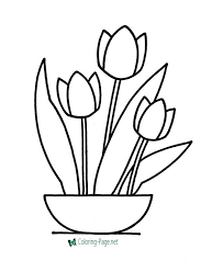 There are no bounds when it comes to experimenting with different shades of red and yellow when filling up the tulips pictures. Free Printable Tulip Coloring Pages Workberdubeat Coloring