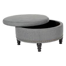 Pick out a new round ottoman coffee table in tropical, woven, leather, and more for the living room, family room, and screened porch at the mw modern furniture. Copper Grove Payara Round Storage Ottoman With Flip Top Surface On Sale Overstock 7945167