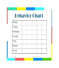 free printable daily behavior chart for teachers behavior