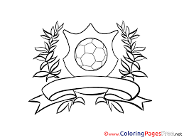 Free soccer logos coloring pages for kids to download or to print. Logo Ball Free Soccer Coloring Sheets
