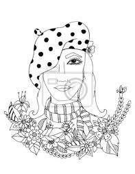 Menina Bonita Nas Cores De Uma Serie De Imagens Das Meninas Das Cartazes Para A Parede Posters Beatiful Coloracao Indigena Myloview Com Br