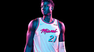 Miami heat release new vice jerseys court. Nba S Miami Heat Embraces All Things Vice In Logo Uniform Dragon Digital