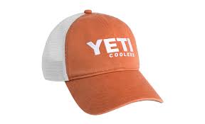 Yeti Washed Low Pro Trucker Hat Burnt Orange White