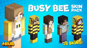 Creating and building a massive world in minecraft means using dozens of different resource types, but three of the most important are diamonds, slimes, and bees. Busy Bee Skin Pack By The Hive Minecraft Skin Pack Minecraft Marketplace