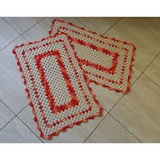 Jogo De Tapete De Croche Em Promocao Nas Americanas E graficos e receitas com formatos e pontos de croche para jogo de banheiro. jogo de tapetes para cozinha de croche bella ck artesanato