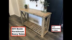 Maybe you would like to learn more about one of these? Farmhouse Entry Table How To Build And Free Dimensions Youtube