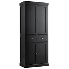 Product titlebathroom storage cabinet, waterproof kitchen storage cabinet, pantry cabinet, upgraded pvc bathroom cabinet organizer w/ a drawer, 4 shelves storage, 16 x 10 x35.5, holds 60lbs, white, q3897. Gymax Kitchen Cabinet Pantry Cupboard Freestanding W Adjustable Shelves Black Walmart Com Walmart Com