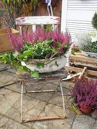 Vintage Blumentopfe Waschschussel Email Emaille Ubertopf Shabby Chic Ein Designerstuck Von Artdecoundso Bei Topfblumen Blumen Im Blumentopf Vintage Blumen