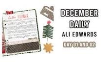 December Daily | Ali Edwards Day 01 and 02 - YouTube