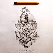 To use and take to your artist. 20 Anchor With Rose Tattoo Designs