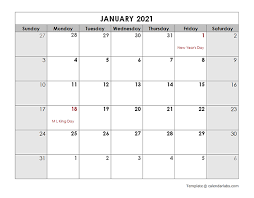Available in docx, pdf and jpg. 2021 Monthly Calendar With Us Holidays Free Printable Templates