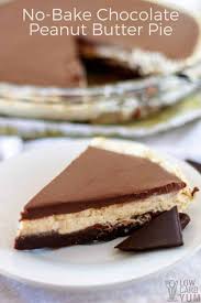 Do you love buckey candies? Easy No Bake Chocolate Peanut Butter Pie Recipe Low Carb Yum