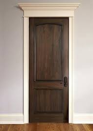 Dark Wood Interior Door With White Moulding I Am Going To Go Darker Walls Though Doors Stained Wood Doors Interior Wooden Doors Interior Interior Door Colors
