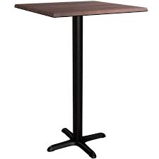 Boraam beau metal pub table. Lancaster Table Seating Excalibur 28 X 28 Square Bar Height Table With Textured Walnut Finish And Cross Base Plate