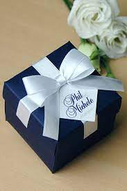 Navy Blue Wedding Bonbonniere Wedding Favor Boxes With Satin Etsy Wedding Favor Gift Boxes Wedding Gift Favors Personalized Wedding Favor Box