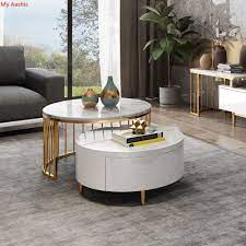 Maybe you would like to learn more about one of these? Contemporary Wooden Round Rotating Marble Coffee Table With Storage My Aashis