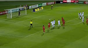 What happens if the goalposts are knocked off? Direct Hit Wu Lei Made The Penalty In One Fell Swoop And The National Football Temporarily 1 0 The Philippines Shipman Newsdir3