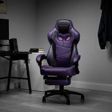 Gaming Chair With Footrest Purple Black Gray Fortnite Gaming Chair Ergonomic Chair Gaming Furniture