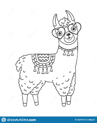 Alpaca coloring pages llama and alpaca coloring obviously, such harmed coloring pages are no use for the competition any longer. Llama Coloring Pic Cute Outline Doodle Llama In Sunglasses With Hand Drawn Elements Darcie Lesoleildefontanieu Com