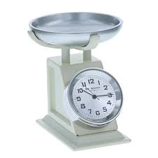 Retro mechanical kitchen scale orange. Miniature Cream Kitchen Weighing Scales Ornament Novelty Collectors Clock 9711 Ebay