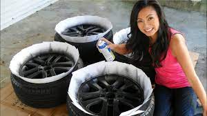 How To Plasti Dip Car Rims Matte Black Wheels Youtube