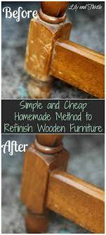 Simple And Cheap Homemade Method To Refinish Wooden Furniture Furniture Diy Cleaning Hacks Refinishing Furniture