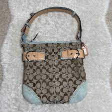 COACH No. H05K -1487 Horn Thread Some Canvas Brown Fashion Shoulder Women  bag | eBay