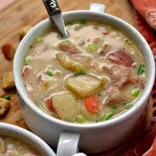 I would suggest using baking or yukon gold potatoes rather than red. Creamy Potato Ham Soup Full Of Hearty Wholesome Goodness