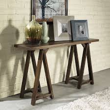 Wyndenhall Hawkins Solid Wood 50 Inch Wide Modern Industrial Console Sofa Table In Medium Saddle Brown 50 W X 17 D X 30 H Decoracao De Casa Decoracao De Interiores Decoracao Da Sala