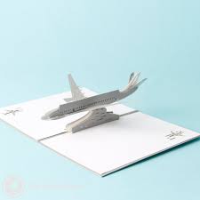 Pop up greeting card on silhouette cameo: Airplane 3d Pop Up Card Greeting Cards Party Supply Home Garden