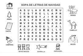 Domina el arte de los colores y quizás algún día puedas trabajar como un artista de animación como un creador de cómics. Sopa De Letras Navidad Manualidades