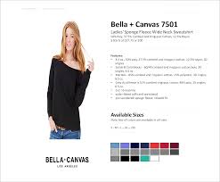 7501 Bella Canvas Ladies Sponge Fleece Wide Neck
