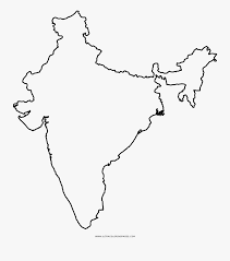India Line Drawing Transparent Png Clipart Free Download White India Map Png Free Transparent Clipart Clipartkey