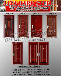 Pintu utama / kamar / pintu baja jl steel alessa eco 03 putih: Desain Rumah Minimalis Pintu Utama Di Samping Cek Bahan Bangunan