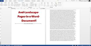 Combine Portrait And Landscape Pages In A Word 13 Document Smart Office Select pages or paragraphs on pages that you want to switch to portrait or landscape orientation. combine portrait and landscape pages in