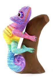 Oaxacan Wood Carvings Narciso Gonzalez Chameleon Mexican Art Huichol Art Mexican Folk Art