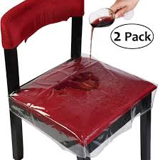 Chair Cover Protector Durable Pvc Waterproof Dining Chair Covers Removable 2 Set Chaircoverprot Dining Chair Covers Plastic Dining Chairs Plastic Chair Covers