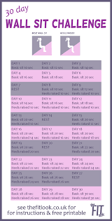 Wall Sit Challenge Do This Every Day For Improved Leg Strength Wall Sit Challenge Workout Challenge 30 Challenges