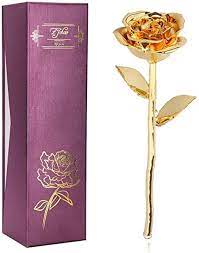 Check spelling or type a new query. Amazon Com Zjchao 24k Gold Rose Gifts For Her Eternity Love Dipped Gold Real Rose Flower Preserved Eternal Christmas Anniversary Valentine S Day Present For Wife Mom Grandma Gold Kitchen Dining