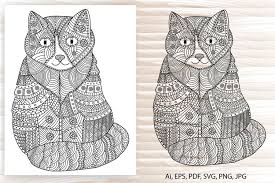 Please see our full disclosure if you'd like more information. Cat Coloring Page Cat Mandala Adult Coloring Hand Drawn 1220050 Coloring Pages Design Bundles