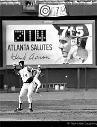 The ball is a blur as it leaves the bat. Hank Aaron S 715th Home Run Re Enacted Minnesota Public Radio News