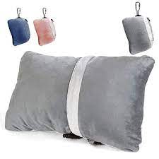 Compact Travel Pillow Made With Shredded Memory Foam And Super Soft Fleece Fabric For Ultimate Comfort In Tra Travel Pillow Neck Pillow Travel Best Neck Pillow