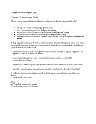 Format Kerja Kursus Geografi 2013