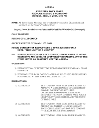 AGENDA HYDE PARK TOWN BOARD REGULAR MEETING & WORKSHOP MONDAY, APRIL 8,  2024, 6:00 PM NOTE: All Town Board Meetings are broa