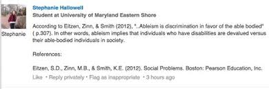 This Seems To Be A More Clearer Definition Of Ableism Stopableism2015 Disability University Of Maryland Words Eastern Shore Maryland