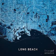 Maybe you would like to learn more about one of these? Long Beach California 3d Render Map Blue Top View Mar 2019 Digital Art By Frank Ramspott